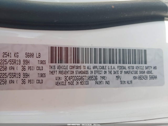 Продажа на аукционе авто 2016 Dodge Journey Crossroad Plus, vin: 3C4PDDGG0GT109536, номер лота: 46087694