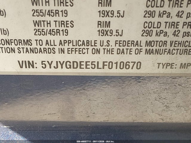 5YJYGDEE5LF010670 Tesla Model Y Long Range Dual Motor All-wheel Drive