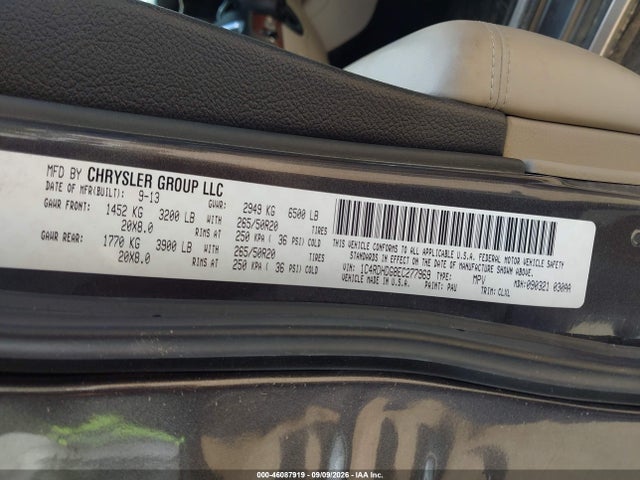 Aukcja sprzedaży 2014 Dodge Durango Limited, vin: 1C4RDHDG8EC277969, numer aukcji: 46087919