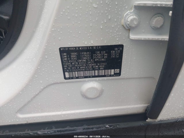 Продажа на аукционе авто 2019 Honda Hr-v Ex, vin: 3CZRU6H58KM739786, номер лота: 46088234