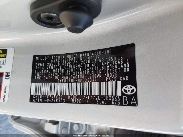 Toyota Corolla Se Special Edition 2017 5YFBURHE8HP633347 Image 9