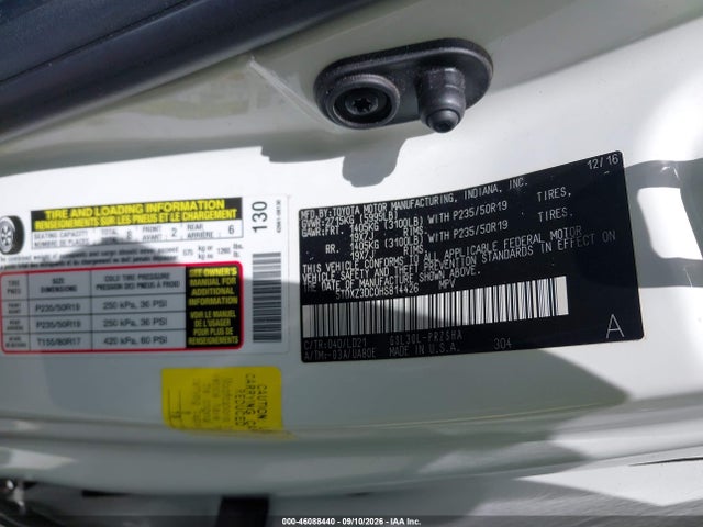 Aukcja sprzedaży 2017 Toyota Sienna Se Premium 8 Passenger, vin: 5TDXZ3DC0HS814426, numer aukcji: 46088440
