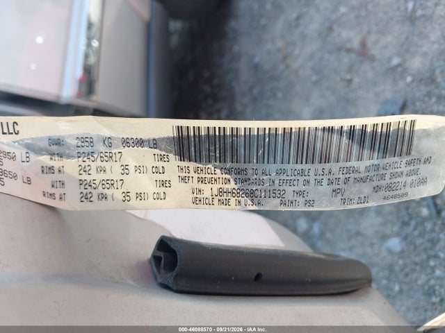 Продаж на аукціоні авто 2008 Jeep Commander Overland, vin: 1J8HH68268C111532, номер лоту: 46088570