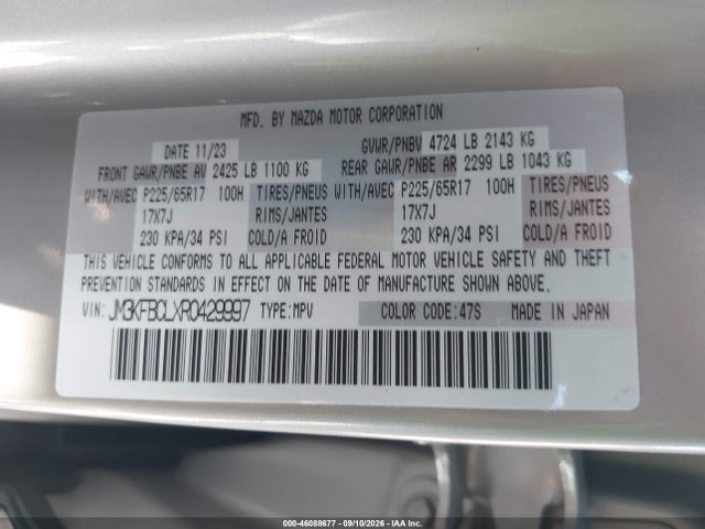 Mazda Cx-5 2.5 S Preferred 2024 JM3KFBCLXR0429997 Image 9