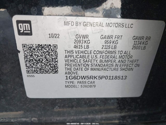 Продаж на аукціоні авто 2023 Cadillac Ct5 Luxury, vin: 1G6DW5RK5P0118513, номер лоту: 46088745
