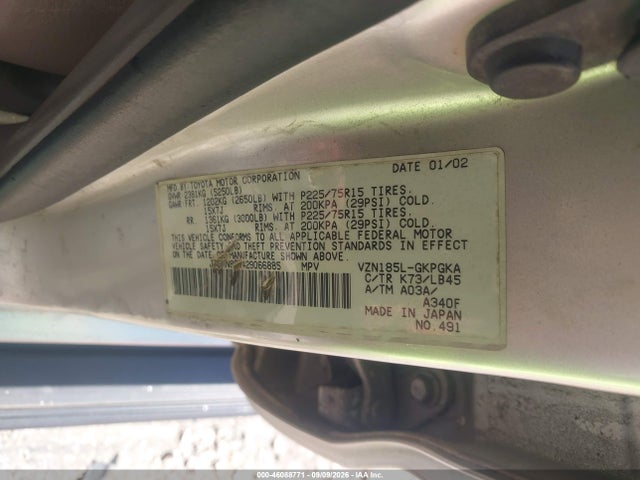 Продажа на аукционе авто 2002 Toyota 4runner Sr5 V6, vin: JT3HN86R429066885, номер лота: 46088771