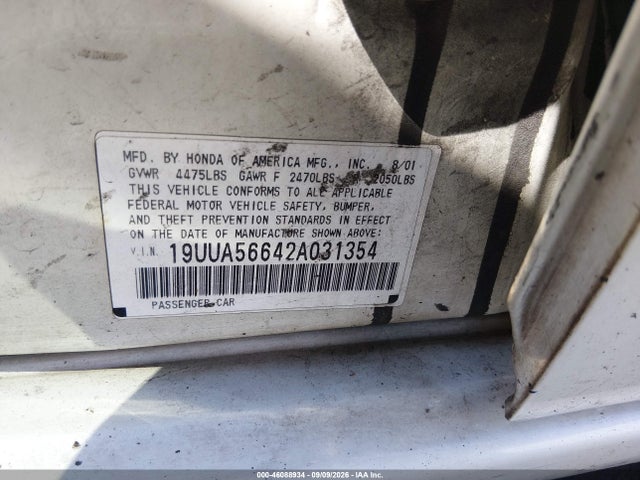 46088934 :رقم المزاد ، 19UUA56642A031354 vin ، 2002 Acura Tl 3.2 مزاد بيع
