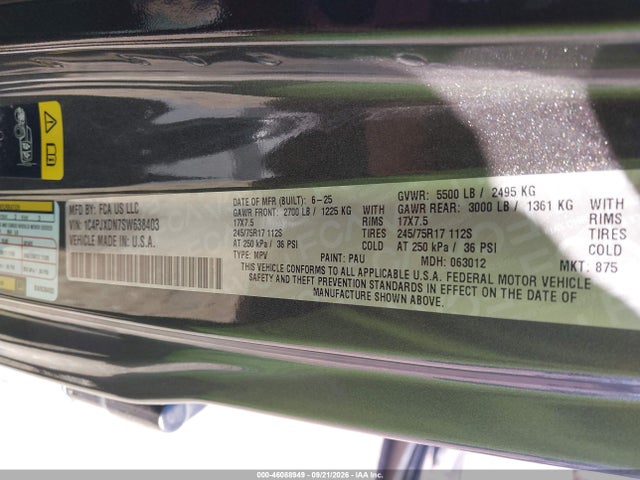 Продаж на аукціоні авто 2025 Jeep Wrangler 4-door Summit 4x4, vin: 1C4PJXDN7SW638403, номер лоту: 46088949