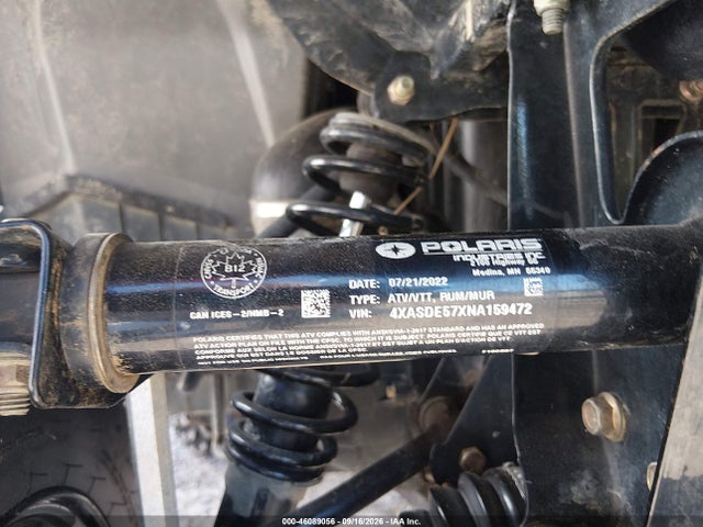 46089056 :رقم المزاد ، 4XASDE57XNA159472 vin ، 2022 Polaris Sportsman Touring 570 Eps مزاد بيع