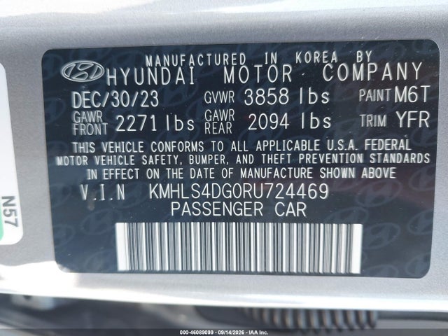 Hyundai ELANTRA SEL 2024 KMHLS4DG0RU724469 Image 9