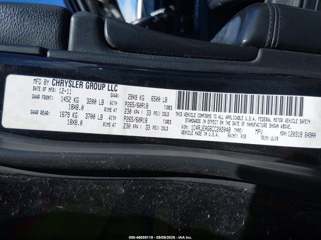 Продажа на аукционе авто 2012 Jeep Grand Cherokee Laredo, vin: 1C4RJEAG6CC202048, номер лота: 46089119