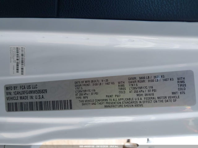 1C4HJXFG4MW505829 Jeep Wrangler Unlimited Rubicon 4x4