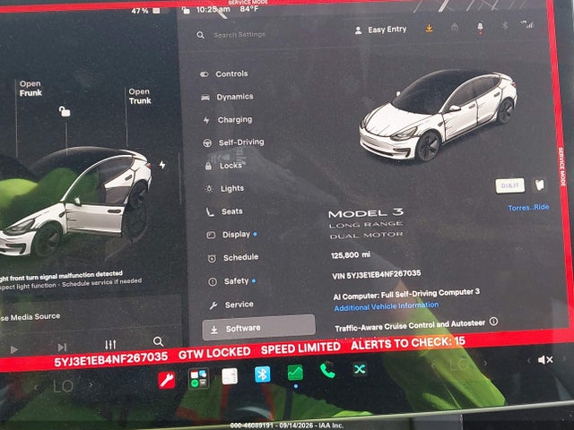 Продаж на аукціоні авто 2022 Tesla Model 3 Long Range Dual Motor All-wheel Drive, vin: 5YJ3E1EB4NF267035, номер лоту: 46089191