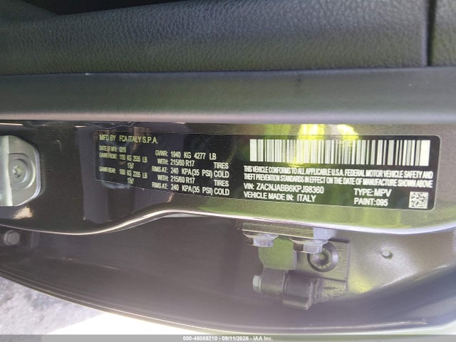 2019 Jeep Renegade Latitude Fwd მანქანა იყიდება აუქციონზე, vin: ZACNJABB6KPJ98360, აუქციონის ნომერი: 46089210