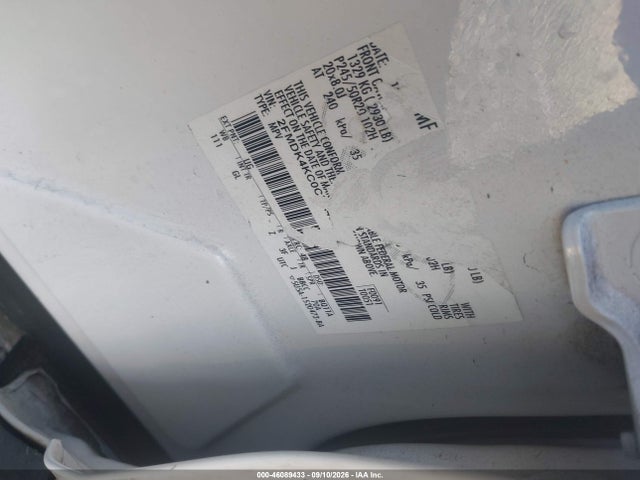 46089433 :رقم المزاد ، 2FMDK4KC0CBA40605 vin ، 2012 Ford Edge Limited مزاد بيع
