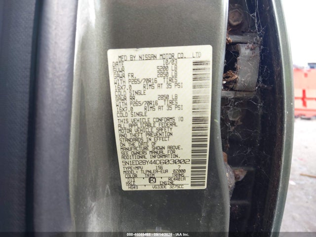 Продажа на аукционе авто 2004 Nissan Xterra Xe, vin: 5N1ED28Y44C603002, номер лота: 46089468