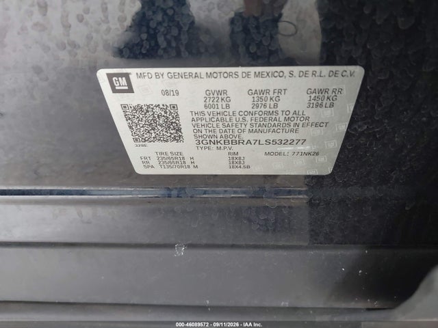 Продажа на аукционе авто 2020 Chevrolet Blazer Fwd 1lt, vin: 3GNKBBRA7LS532277, номер лота: 46089572