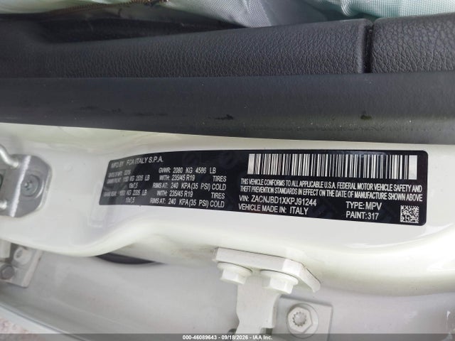 46089643 :رقم المزاد ، ZACNJBD1XKPJ91244 vin ، 2019 Jeep Renegade Limited 4x4 مزاد بيع
