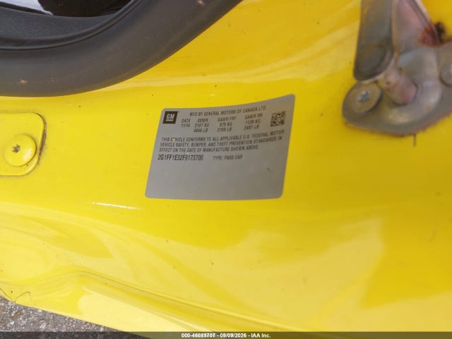 46089707 :رقم المزاد ، 2G1FF1E32F9173706 vin ، 2015 Chevrolet Camaro 2lt مزاد بيع