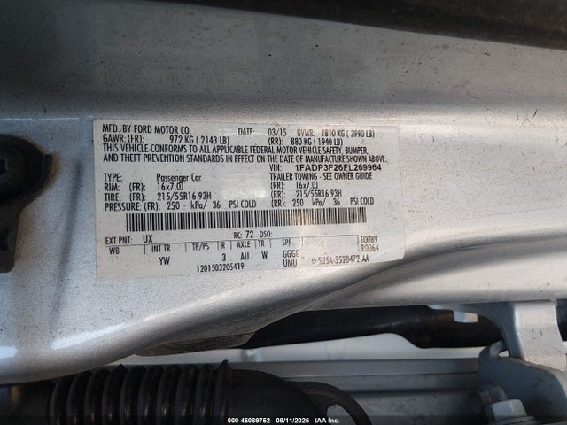 Ford FOCUS SE 2015 1FADP3F26FL269964 Image 9