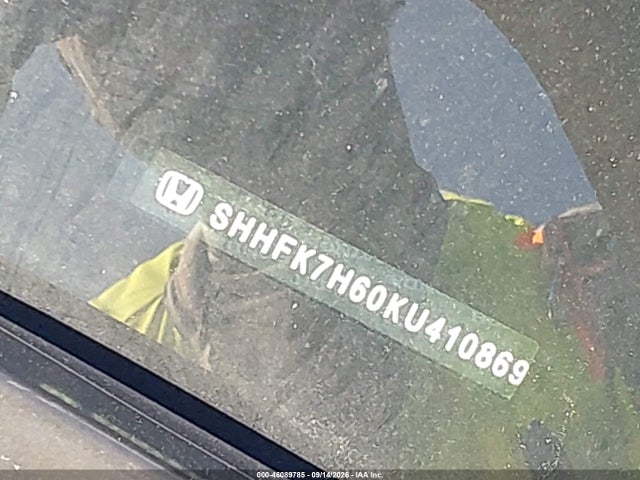 Aukcja sprzedaży 2019 Honda Civic Ex, vin: SHHFK7H60KU410869, numer aukcji: 46089785