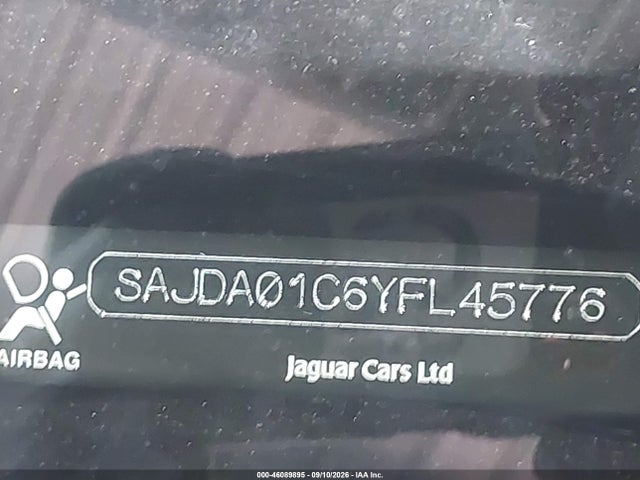 2000 Jaguar S-type 3.0l V6 მანქანა იყიდება აუქციონზე, vin: SAJDA01C6YFL45776, აუქციონის ნომერი: 46089895