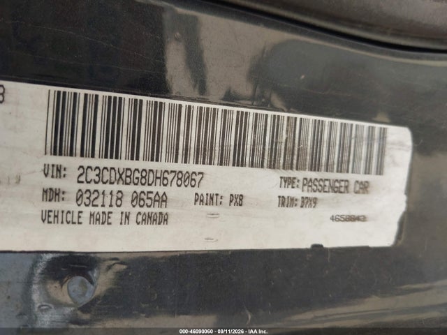 Aukcja sprzedaży 2013 Dodge Charger Se, vin: 2C3CDXBG8DH678067, numer aukcji: 46090060
