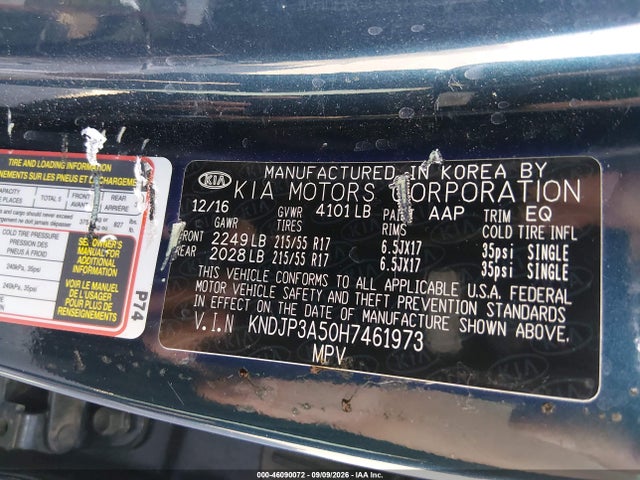 Продажа на аукционе авто 2017 Kia Soul +, vin: KNDJP3A50H7461973, номер лота: 46090072