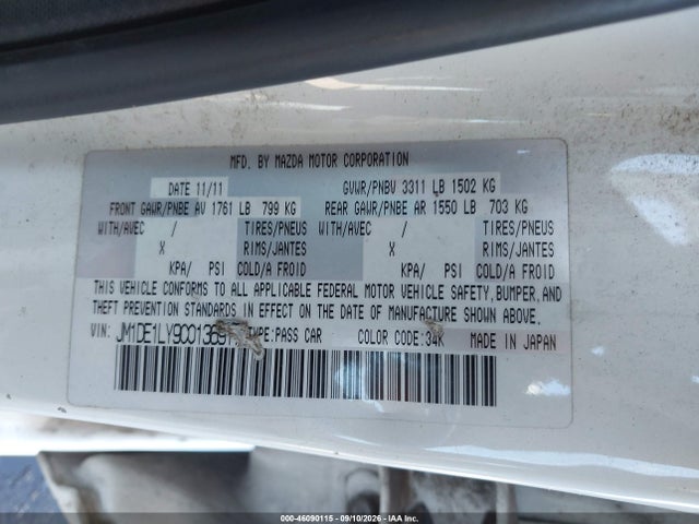 Продажа на аукционе авто 2012 Mazda Mazda2 Touring, vin: JM1DE1LY9C0136917, номер лота: 46090115