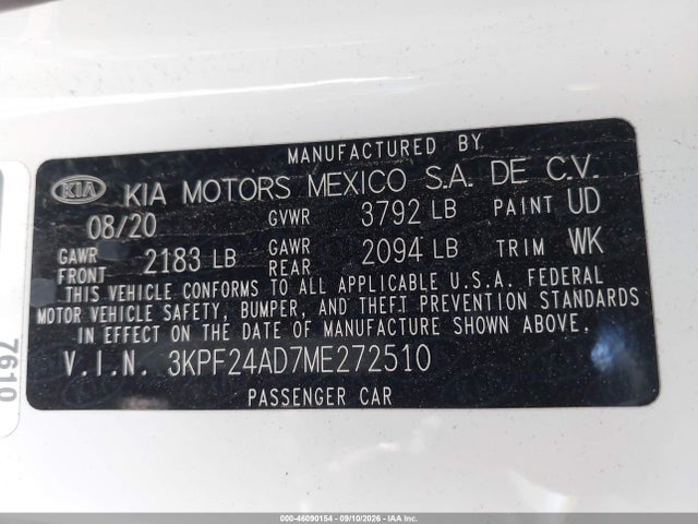 KIA Forte Lxs 2021 3KPF24AD7ME272510 Image 9