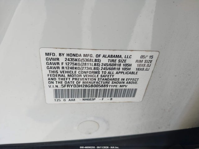 Acura Mdx Acurawatch Plus Package 2016 5FRYD3H28GB005889 Image 9