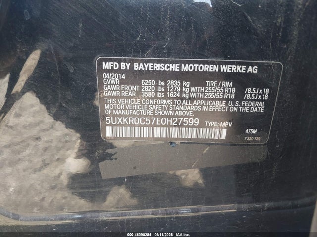 Продажа на аукционе авто 2014 Bmw X5 Xdrive35i, vin: 5UXKR0C57E0H27599, номер лота: 46090284