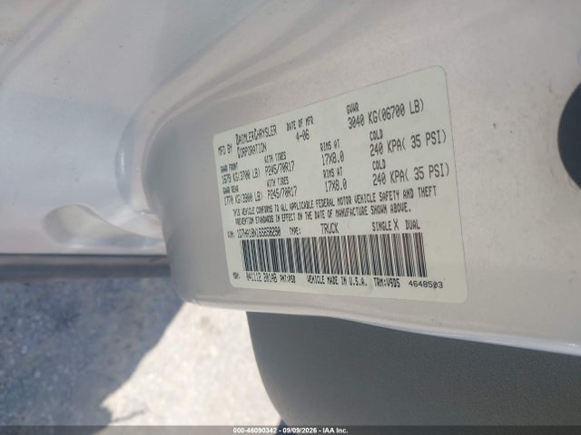 Aukcja sprzedaży 2006 Dodge Ram 1500 Slt, vin: 1D7HA18N16S658290, numer aukcji: 46090342