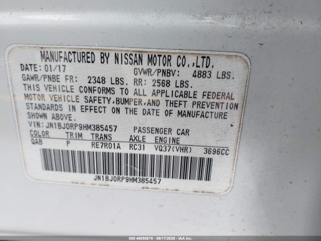 Продажа на аукционе авто 2017 Infiniti Qx50, vin: JN1BJ0RP9HM385457, номер лота: 46090576