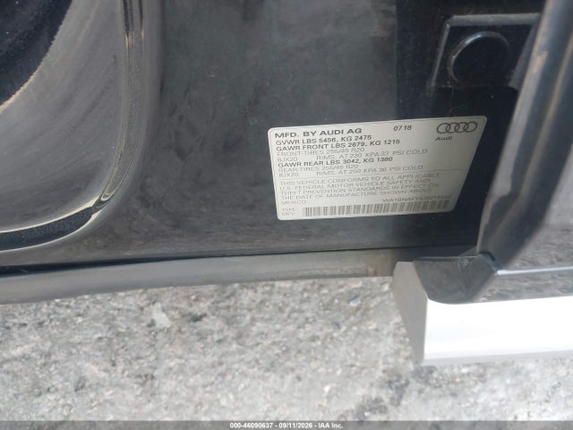 Aukcja sprzedaży 2018 Audi Q5 2.0t Premium/2.0t Tech Premium, vin: WA1BNAFY4J2216222, numer aukcji: 46090637