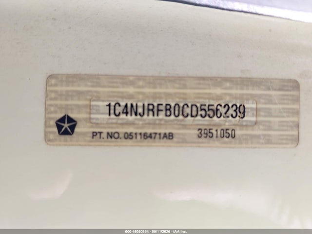 46090654 :رقم المزاد ، 1C4NJRFB0CD556239 vin ، 2012 Jeep Patriot Latitude مزاد بيع