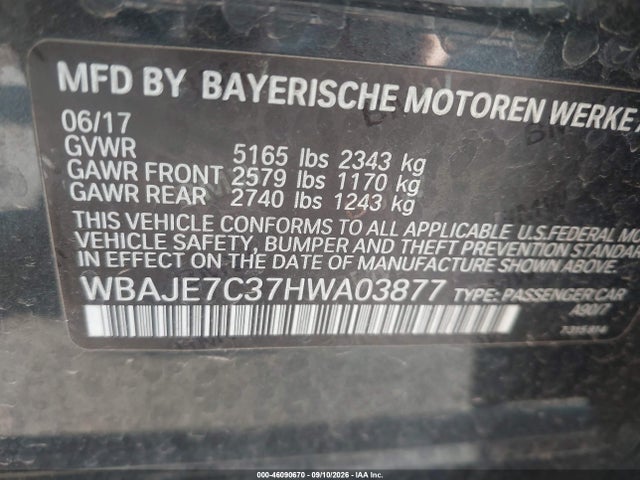 WBAJE7C37HWA03877 BMW 540i Xdrive