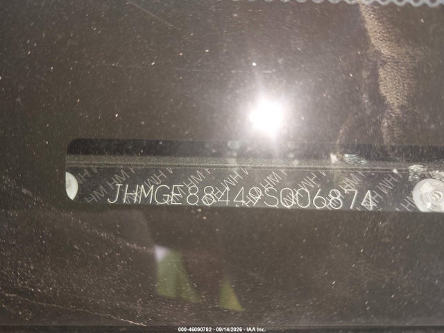 2009 Honda Fit Sport მანქანა იყიდება აუქციონზე, vin: JHMGE88449S006874, აუქციონის ნომერი: 46090782