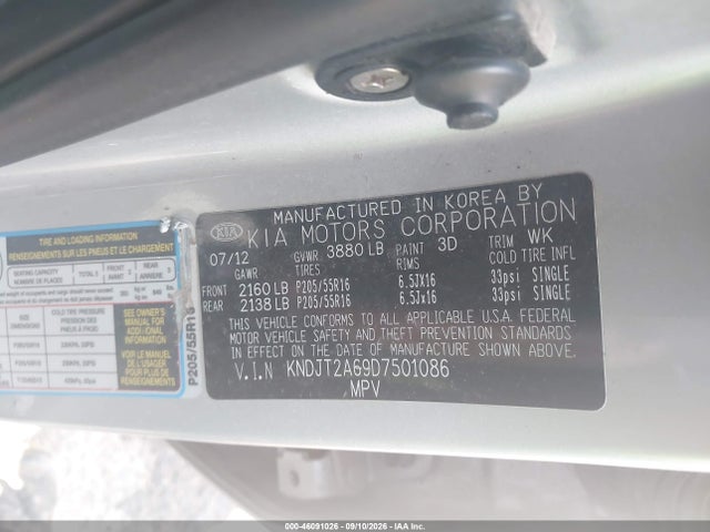 Продаж на аукціоні авто 2013 Kia Soul +, vin: KNDJT2A69D7501086, номер лоту: 46091026