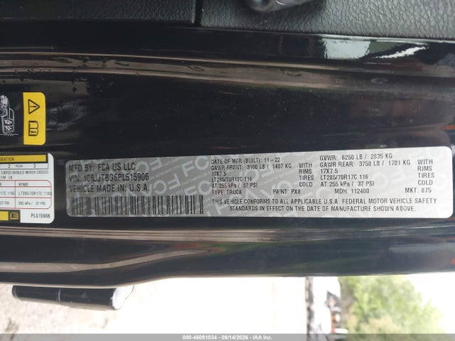 2023 Jeep Gladiator Rubicon 4x4 მანქანა იყიდება აუქციონზე, vin: 1C6JJTBG6PL515906, აუქციონის ნომერი: 46091034