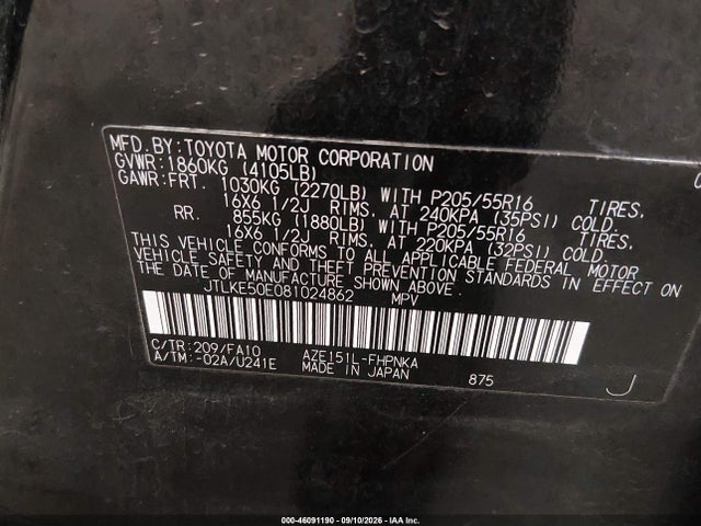 Aukcja sprzedaży 2008 Scion Xb, vin: JTLKE50E081024862, numer aukcji: 46091190