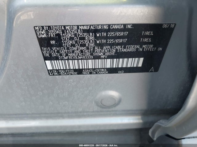 Toyota Rav4 Xle 2018 2T3WFREV9JW483339 Image 9