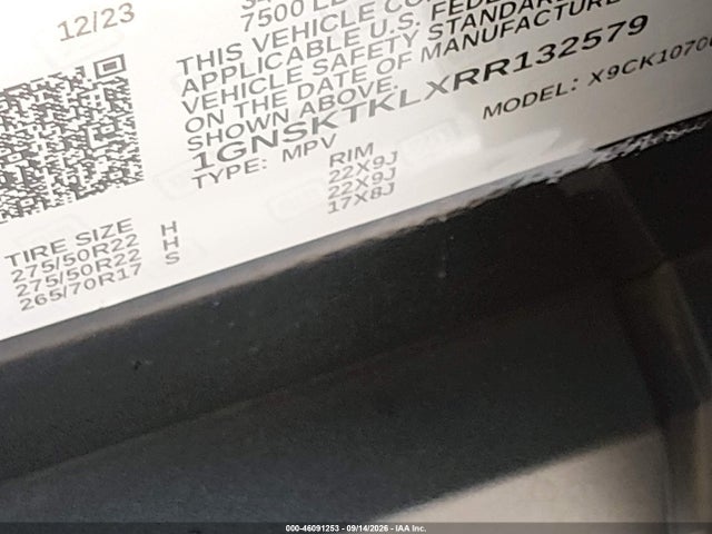 1GNSKTKLXRR132579 Chevrolet Tahoe 4wd High Country