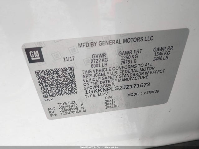 Продажа на аукционе авто 2018 Gmc Acadia Denali, vin: 1GKKNPLS2JZ171673, номер лота: 46091375