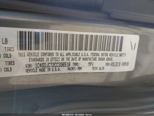 Продажа на аукционе авто 2012 Dodge Durango R/t, vin: 1C4SDJCT2CC336518, номер лота: 46091376