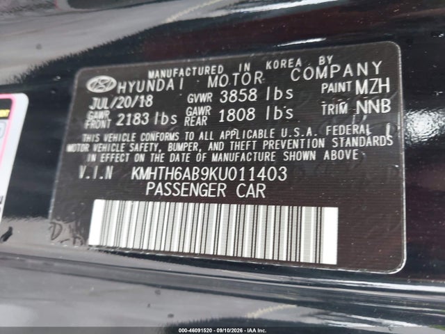 Aukcja sprzedaży 2019 Hyundai Veloster Turbo, vin: KMHTH6AB9KU011403, numer aukcji: 46091520