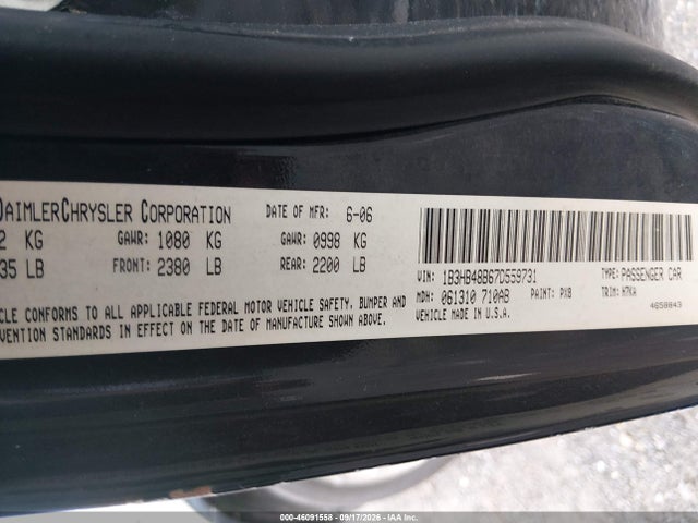 46091558 :رقم المزاد ، 1B3HB48B67D559731 vin ، 2007 Dodge Caliber Sxt مزاد بيع
