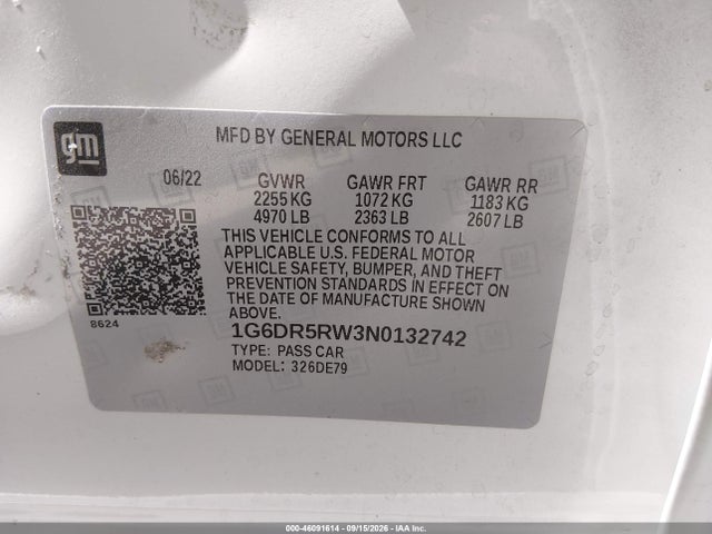 Продаж на аукціоні авто 2022 Cadillac Ct5-v V-series, vin: 1G6DR5RW3N0132742, номер лоту: 46091614