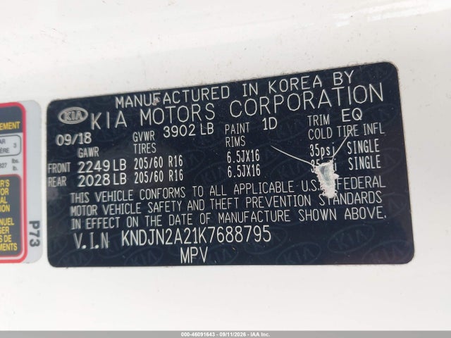 Продаж на аукціоні авто 2019 Kia Soul !, vin: KNDJN2A21K7688795, номер лоту: 46091643