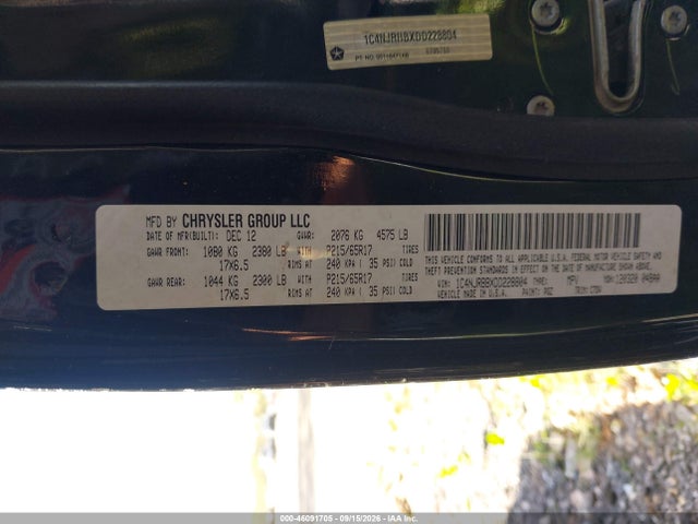2013 Jeep Patriot Sport მანქანა იყიდება აუქციონზე, vin: 1C4NJRBBXDD228804, აუქციონის ნომერი: 46091705